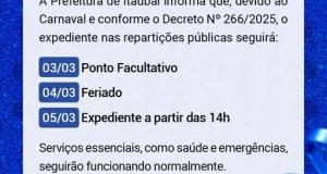 Atenção, população de Itaubal!