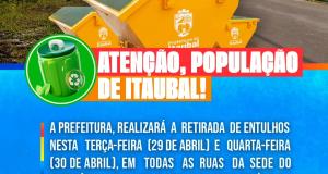 || ATENÇÃO, POPULAÇÃO DE ITAUBAL!