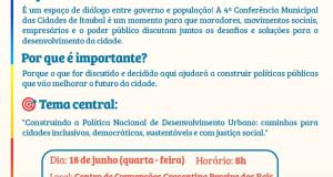  Participe da 4ª Conferência Municipal da Cidade de Itaubal! 