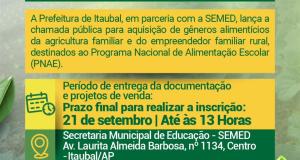 Atenção, agricultores e empreendedores familiares rurais de Itaubal! 