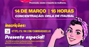 Mulheres de Itaubal, esse convite é para vocês!   Chegou a hora de caminhar juntas por prevenção, saúde e respeito às mulheres. A Caminhada Delas será um momento especial de união, cuidado e valorização de todas que fazem nossa cidade mais forte todos os 