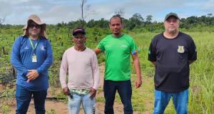 A Secretaria Municipal de Agricultura de Itaubal, sob a liderança do secretário Rodinelson Palmerim, realizou, nesta data, ação conjunta com a DIAGRO para inspeção das áreas de cultivo de mandioca no município.