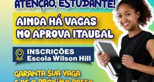 As inscrições para o Aprova Itaubal Pré-ENEM seguem abertas na Escola Wilson Hill. Essa é mais uma oportunidade para os estudantes do nosso município se prepararem com mais qualidade e confiança para o ENEM.