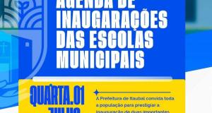 AGENDA DE INAUGURAÇÕES | QUARTA-FEIRA, 1º DE JULHO