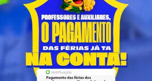 A Prefeitura de Itaubal informa que o pagamento das férias dos professores e auxiliares efetivos da rede municipal de ensino já está na conta!