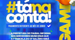 A Administração Municipal segue trabalhando com planejamento e respeito aos servidores públicos, que contribuem diariamente para o desenvolvimento de Itaubal.