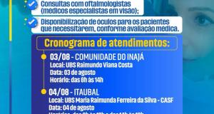 O Projeto Visão Tucuju chega a Itaubal nesta semana!