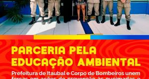 Prefeitura e Corpo de Bombeiros fortalecem parceria pela Educação Ambiental em Itaubal!