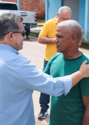 O Prefeito de Itaubal José Serafim, recebeu hoje, no gabinete, o Deputado Federal Dorinaldo Malafaia.