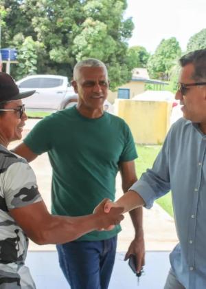 O Prefeito de Itaubal José Serafim, recebeu hoje, no gabinete, o Deputado Federal Dorinaldo Malafaia.