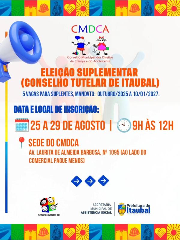 VEM AI ELEIÇÃO SUPLEMENTAR | CONSELHO TUTELAR DE ITAUBAL/AP 