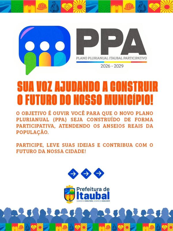 Vem aí o PPA Participativo em Itaubal! 
