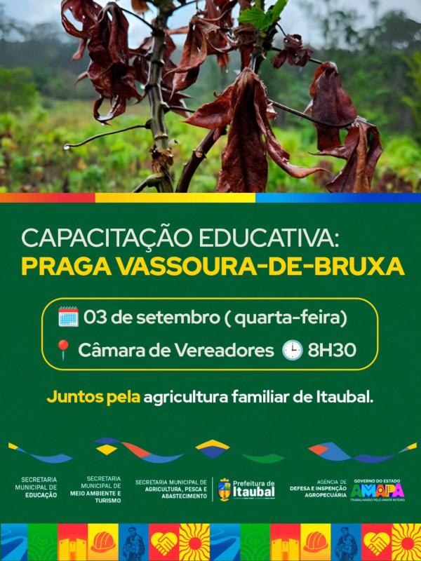 Prefeitura promove Capacitação Educativa sobre 'Vassoura-de-Bruxa'