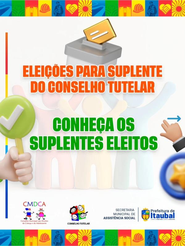 Parabéns aos novos suplentes do Conselho Tutelar de Itaubal! 
