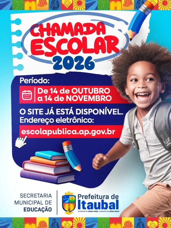 CHAMADA ESCOLAR 2026 – SITE JÁ DISPONÍVEL!