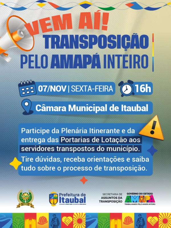 Transposição pelo Amapá inteiro