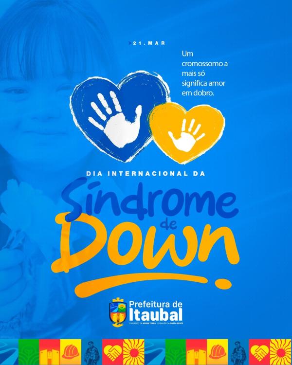 21 de março O Dia Internacional da Síndrome de Down reforça a importância do respeito, da inclusão e da valorização de cada pessoa. Juntos, construímos uma sociedade mais justa para todos.