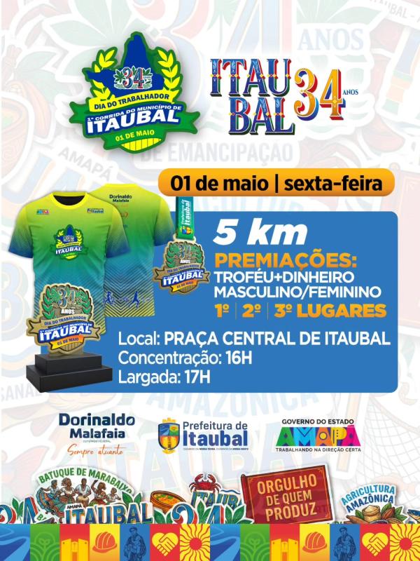 CORRIDA DO TRABALHADOR EM ITAUBAL! 