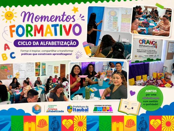 A Prefeitura de Itaubal, por meio da Secretaria Municipal de Educação, realizou, em parceria com os programas Criança Alfabetizada (PCA) e ProLEEI, a Segunda Semana Formativa, voltada ao fortalecimento das práticas pedagógicas da rede municipal de ensino.