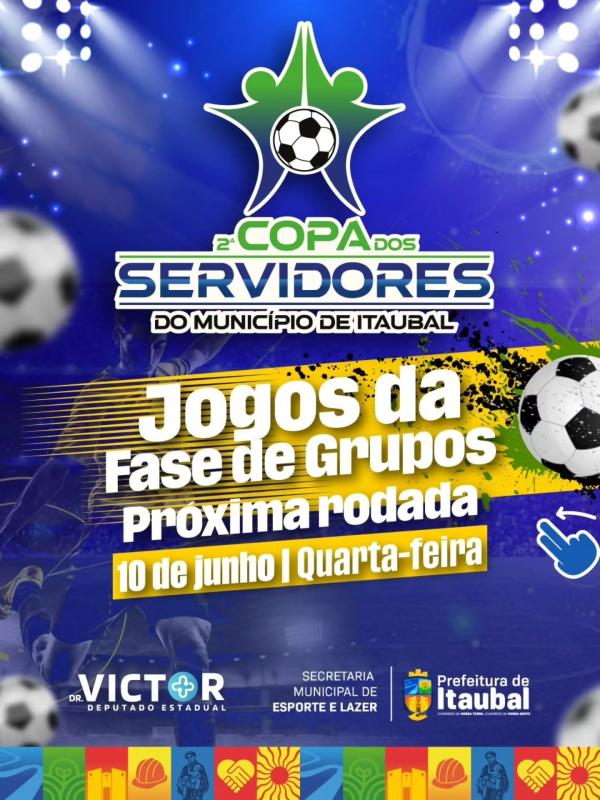 Atenção!  A rodada da 2ª Copa dos Servidores, que aconteceria no próximo sábado, foi antecipada para esta quarta-feira, 10 de junho, em razão do jogo do Brasil pela Copa do Mundo.   A partir das 18h